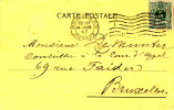 Em.Lion Couché.N°45 Obl.mécan.BRUXELLES/DEPART 14 NOVE 07 S/CP"Avis"v.BXL.EMPLOI TRES TARDIF. - 1869-1888 Leone Coricato