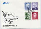 FAEROE ISLANDS 1984 Writers Set On  FDC.  Michel 99-102 - Faeroër