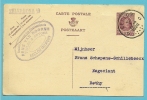 Entier Met Cirkelstempel EECLOO Met Priveestempel "TOILES & COTONS RENE VAN DOORNE" - Cartes Postales 1909-1934