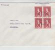 Denmark Cover With A Block Of 4 RED CROSS 13-1-1964 International Plastic Messe Forum Copenhagen - Lettres & Documents