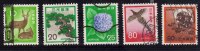 Japon 1971-1972 N°Y.T. ;  1033 à 1037 Obl. - Gebraucht