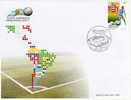 URUGUAY FDC COVER BRIEFMARKEN FUSSBALL SOCCER FOOTBALL FUTBOL AMERICA CUP 2011 - Coupe D'Amérique Du Sud Des Nations