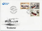 FAEROE Islands 1987 Fishing Vessels Set On FDC.  Michel 151-53 - Faeroër