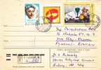 Registred Covers Send To Romania 1976 Nice Franking!! 3 Stamps Sent To  Romania. - Covers & Documents