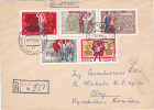 Registred Covers Send To Romania 1972 Nice Franking!! 5 Stamps Sent To  Romania. - Storia Postale