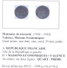 Monnaies De Nécessité, Valence (26-Drôme), Dauphiné - Sonstige & Ohne Zuordnung