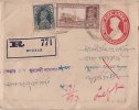 Br India King George VI, Postal Stationery Envelope, Train, Locomotive, Registered Used, India As Per The Scan - 1936-47 King George VI