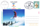 Jeux Olimpiques Vancouver 2010 Snowboard ,obliteration Concordante On Card - Romania. - Winter 2010: Vancouver