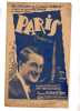 PARTITION - PARIS CHANTEE MAURICE CHEVALIER - PAROLES : A.WILLEMETZ - MUSIQUE : CH. BORELCLERC - REVUE - Zang (solo)