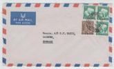 India Air Mail Cover Sent To Denmark - Luchtpost