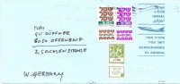 Israel 1983 Aerogramme By Airmail To Germany Franked With Stamps 2,80 And 1,40 And 0,30 Sheqel All With Tabs - Briefe U. Dokumente