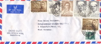 India 1966 Cover By Airmail To Germany Multifranked (Mookerjee, Patel, Das, Shastri) - Lettres & Documents