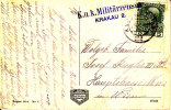 POLAND Postcard Military Censor Krakau 2 - ...-1860 Voorfilatelie