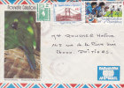 NOUVELLE CALEDONIE LETTRE PERRUCHE D OUVEA N°492.503.547 EN 1988 EN LETAT - Storia Postale