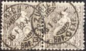 Schweiz 1882-01-16 Zu#45 Paar Gestemeplt Zürich Faserpapier Sitzende Helvetia - Used Stamps