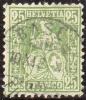 Schweiz 1881-11-10 Zu#49 Vollstemepl Basel 25Rp. Sitzende Helvetia Faserpapier - Usati