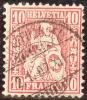 Schweiz 1882-01-02 Zu#46 Gestempelt Schaffhausen 10Rp. Sitzende Helvetia Faserpapier - Gebruikt