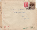 4363# HONGRIE LETTRE CENSURE ALLEMANDE BUDAPEST 1942 MAGYARORSZÁG NICE ALPES MARITIMES - Marcophilie