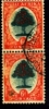 SOUTH AFRICA - 1937  6d. ORANGE TREE VERTICAL PAIR FINE USED - Other & Unclassified