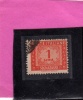 ITALIA REPUBBLICA ITALY REPUBLIC 1947 1954 SEGNATASSE TAXES TASSE POSTAGE DUE LIRE 1 RUOTA WHEEL USATO USED OBLITERE' - Portomarken