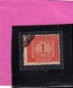 ITALIA REPUBBLICA ITALY REPUBLIC 1947 1954 SEGNATASSE TAXES TASSE POSTAGE DUE LIRE 1 RUOTA WHEEL USATO USED OBLITERE' - Segnatasse