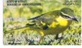 KUWAIT - MOC (GPT) - 1997 BIRDS: YELLOW WAGTAIL CODE 39KWTN - USED  -  RIF. 1750 - Sperlingsvögel & Singvögel