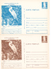 Oiseaux;Ardea Cinerea - 1977 2X Diff. Color! Entier Postal,stationery Card,unused Romania. - Cigognes & échassiers