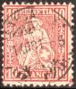 Schweiz 1881-12-01 Zu#46 Vollstemepl Lausanne Zu#46 Sitzende Helvetia Faserpapier - Usati