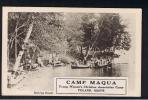 RB 754 - 1919 Postcard Camp Maqua Poland Maine USA - 1c Rate To Cambridge Mass. Mis-perf Stamp - Good West Poland Pmk - Other & Unclassified