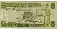 BILLET SYRIE - P.100 - 1991 - 5 POUNDS - AMPHITHEATRE DE BOSRA - STATUE ANTIQUE (ATHENA ?) - RECOLTE DU COTON - Syria