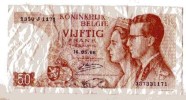 BILLET BELGIQUE - P.139 - 50 FRANCS - TRESORERIE - 16/05/1966 - ROI BAUDOIN - REINE FABIOLA -  PARLEMENT BRUXELLES - 50 Francos