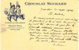 Zwitserland, Entier 1904, Chocolat Suchard, Van Yverdon Naar Vevey (4575) - Carnavales