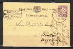 Germany / Bavaria 1879 Postal Stationary Card Used - Postwaardestukken