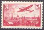 France - N° PA  11 * Poste Aérienne - Avion Survolant Paris Le 2frs50 Rose - 1927-1959 Mint/hinged