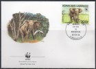 WWF - 1988 - Gabon - Eléphant De Forêt - FDC 1 Carte + 1 Lettre - Other & Unclassified