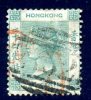 Hong Kong QV 1863 24c Pale Green, Watermark Crown CC, Used - Usados