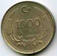 Turquie Turkey 1000 Lira 1990 KM 997 - Turquia