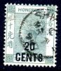 Hong Kong QV 1882 20c On 30c Grey-green, Watermark Crown CA, Used In Shanghai - Usados