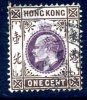 Hong Kong Edward VII 1903 1c Purple & Brown , Used - Gebruikt