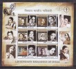 India 2011 LEGENDRY FILMS CINEMA HEROINES ACTORS Bloc Miniature Sheet # 22618s  India Inde Indien - Blocs-feuillets