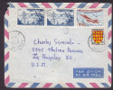 France Airmail Par Avion AUXONNE Cote D'Or 1956 Cover To LOS ANGELES U.S.A. Etats Unis - 1927-1959 Covers & Documents
