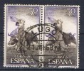 Par De Sellos 50 Cts Toros 1960, Fechador LUGO, Num 1258 º - Used Stamps