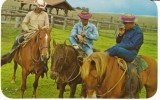 Paniolos Hawaiian Cowboys, HI Hawaii, Smoking Horses, Ranching, 'Photo By United Airlines' Logo C1960s Vintage Postcard - Other & Unclassified