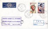 ENVELOPPE 1ere LIAISON AERIENNE-1er VOL  POLYNESIE-FRANCE1960  T.A.I.jet - Premiers Vols