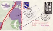 ENVELOPPE 1ere LIAISON AERIENNE-1er VOL  MADRID-RIO 1963 AIR FRANCE - Storia Postale