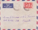 Cameroun Le 09/12/1957 > France,colonies,lettre,le Café,15f N°304 - Cartas & Documentos