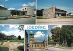 Carte Postale 22. Loudéac  La Poste Le Calvaire  L'église Trés Beau Plan - Loudéac