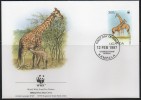 WWF - 1997 - Ouganda - Girafe De L'Ouganda - FDC 1 Carte + 1 Lettre - Other & Unclassified