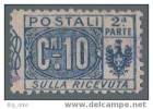 Italia Regno - Pacchi Postali: 10 C. - Seconda Parte (n° 8) - 1914/22 - Postal Parcels