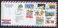 SINGAPORE - SINGAPOUR - 1988 - BUSTA VIAGGIATA CON 1 FRANCOBOLLO SCOUT - Briefe U. Dokumente